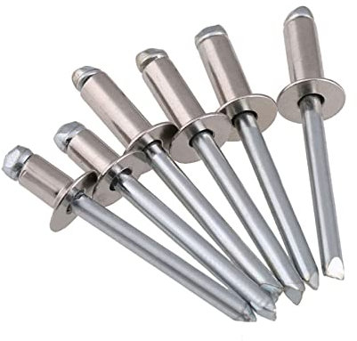 304 Edelstahl Offenes Ende Flach versenkte Pop Blindnieten Dekorativer Nagel für Blech Automotive Eisenbahn und Möbel-20mm,20Pcs (M4)