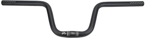 Dilwe Bike Swallow Lenker, 580 Mm / 22,8 Zoll L?nge, 25,4 Mm Fahrrad-Riser-Lenker aus Aluminiumlegierung f¨¹r Black, Schwarz(Heben Sie 160 mm / 6,3 Zoll an) and Spare