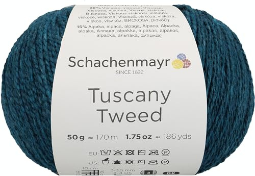 Schachenmayr Tuscany Tweed, 50G petrol Handstrickgarne