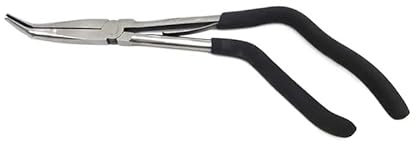 ALLZZY Curved Handle 11 Extra Long 90 Degree Bent Needle Nose Circlip Oil Seal Snap Ring Plier Repair Tool (Color : A)