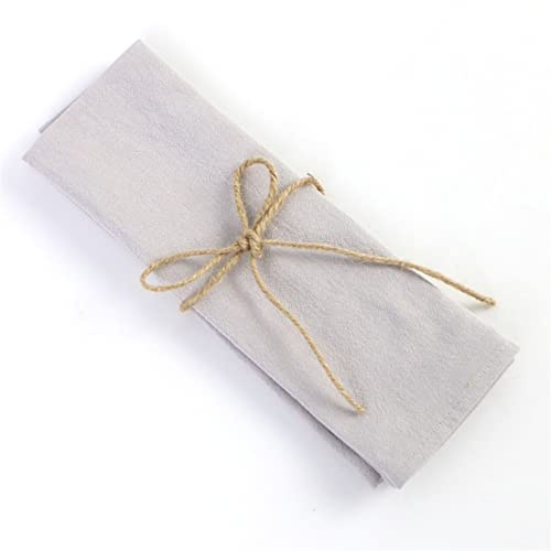 ZOYIEP Stoffservietten, Leinenservietten Stoffservietten 100% Leinen, Servietten Stoff Wiederverwendbare Stoffservietten Leinen Tischdekoration Servietten Hochzeit Deko (Hellgrau,6er Set)