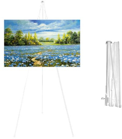 Staffelei StäNder FüR Hochzeitsschild Poster, 170cm Faltstaffelei, Staffelei Schwarz, Leinwand StäNder (Weiß)