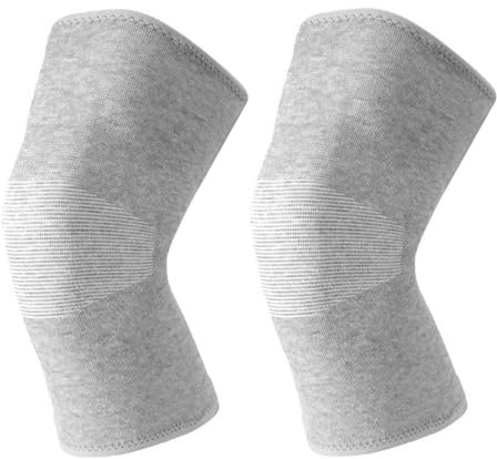 ZONADAH Unisex Thermal Knee Pads, Elastic Compression Sleeves, Arthritis Support Brace, Breathable Knee Guards Protector for Skiing Cycling Dancing Running Size M Gray