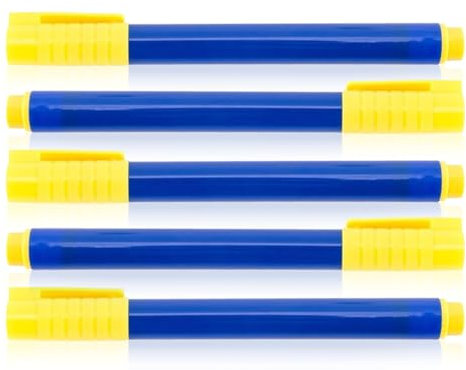 Lhbwhiz 5 Stück Geldscheinprüfer Stift,132 * 12mm Banknoten Erkennung Stift, falschgeld stift für Erkennung Euro,US-Dollar,Pfund,Won usw(Blau)