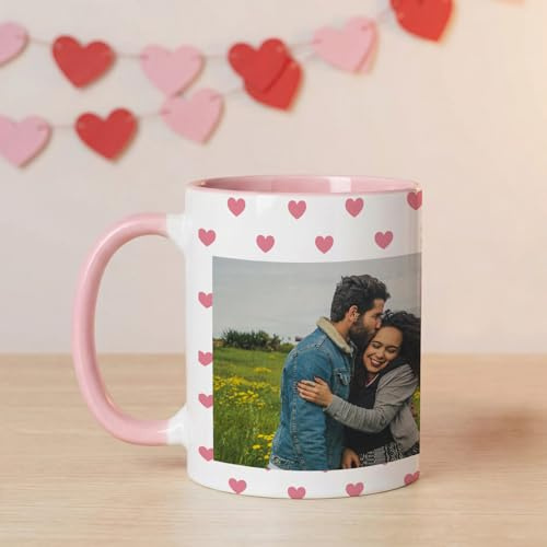 Wanapix | Tazza Personalizzata con Foto | Regali Originale Coppia | Fidanzati/Lui e Lei | Tazze colazione coppia | 325 ml | Love you