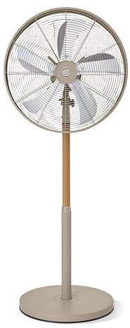Swan SFA16910OAT Nordic 16 Inch Pedestal Fan with 3 Cooling Levels, Oscillation Function, Adjustable Tilt and Low Noise Output, Oatmeal