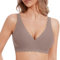 JOYTREE Soft BH Damen Ohne Bügel mit tiefem V-Ausschnitt Bequemer Seamless Tshirt Bügelloser BHS Minimizer Klassische Bustier Nahtloser Bra mit zusätzlicher Verlängerung - Grau L