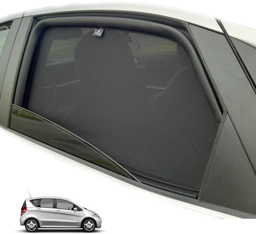 XTRM-CAR Sonnenschutz Blenden für Mercedes A-Klasse W169 2004-2012 ideal angepasst, UV-Schutz, Hitzereduktion (Nur hintere Türen)