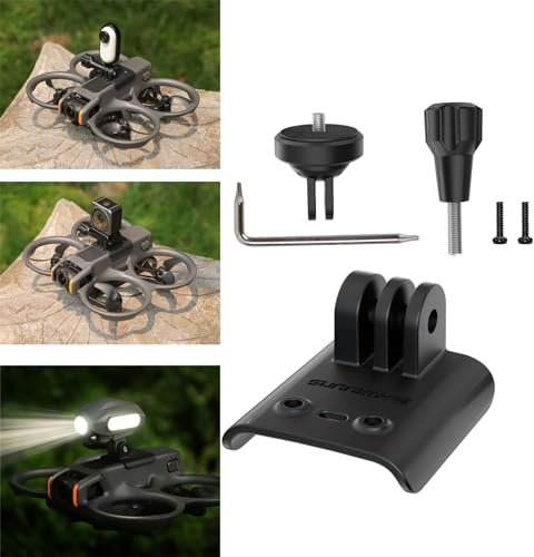 LICHIFIT Stroboskoplicht für DJI Avata 2 mit Drohnenhalterung und Flutlicht-Halterung, Nachtfluglicht für Action-Kamera-Adapter