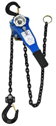 Motor Lift Kette 1 Tonne x 1,5 Meter 7 kg 330 N Hebelzug Spanner Handzug Kleiner Hebelzug Hebekettenspanner Hebehebel Kettenzug Motorhebekette