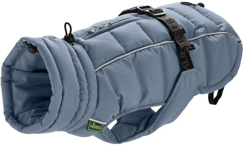 HUNTER Hundemantel Paxson Dachshund, Farbe: taubenblau, wasserabweisend & warm gefüttert, idealer Wetterschutz, reflektierend, für kleine Hunde mit langem Rumpf, Größe: 40