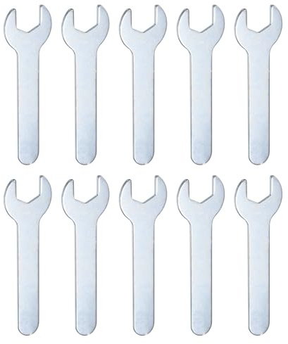 sourcing map 10 chiavi piccole con estremità aperta, 11 x 70 x 1,5 mm, metriche a forma di U, chiave singola aperta, super sottile, piccola chiave zincata a testa piatta, per riparazione