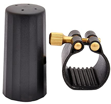 Saxophon-Mundstück und Leder-Ligatur-Clip, Ersatz-Saxophon-Zubehör für professionelle Anfänger