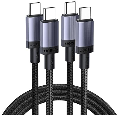 UGREEN 240W USB C to USB-C Cable 2 Pack PD 3.1 Fast Charging Cable Type C Charger Lead Compatible with MacBook Pro/Air, HP Laptop, iPad Pro/Air, iPhone Air/17/16, Galaxy S25 Ultra, 2x2M