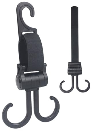 Clip para cochecito, gancho para de cochecito, accesorio duradero para cochecito de bebé, ganchos antideslizantes multiusos, clip de soporte para de pañales resistente, organizador