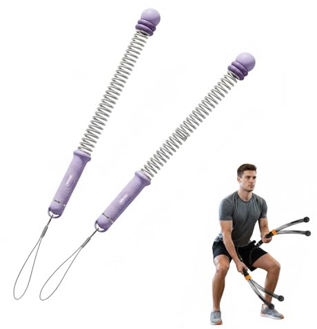 Saker Adjustable Ropeless Battle Ropes Training,Home Exercise Battle Rope – Non-Slip Soft Handles & Shock-Absorbing Ends – Adjustable Weight System for Cardio and Muscle Toning (Purple)