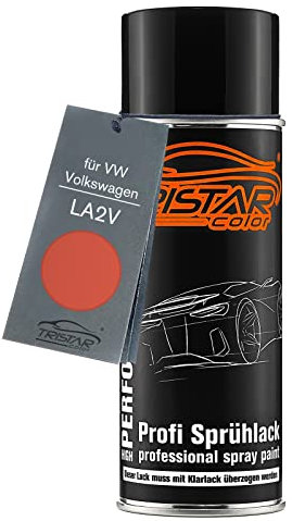 TRISTARcolor Autolack Spraydose für VW/Volkswagen LA2V Tech-Orange Metallic/Techorange Metallic Basislack Sprühdose 400ml