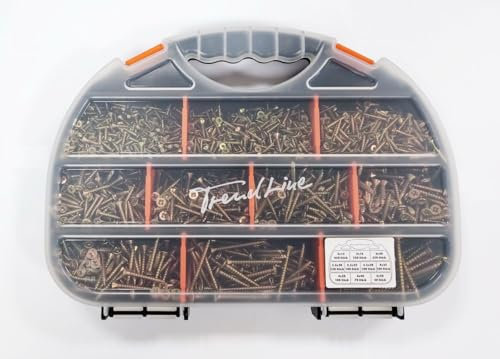TrendLine Sortimentskasten Spanplattenschrauben PZ 1700 teilig Verzinkt