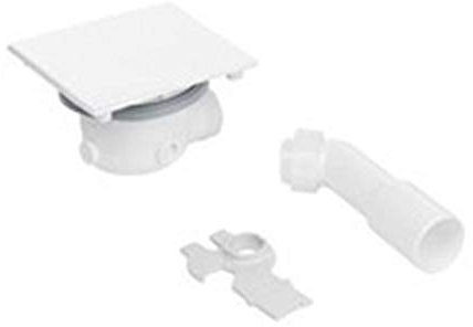 Hatria - Desagüe completo para plato de ducha LIF.ST con ecoulement y tapa cuadrada, blanco
