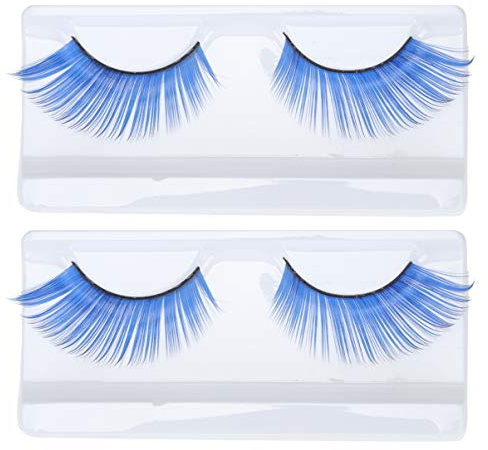 Lurrose 5 Paar Lange Wimpern Dramatisch Lange Wimpern Falsche Wimpern Bunte Künstliche Wimpern Karneval für Damen Maskerade Party Halloween