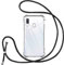 Vauki handyband für Samsung Galaxy A40 Hülle mit Band,Handyhülle mit Kette zum Umhängen Kordel Necklace Schutzhülle Transparent TPU Stoßfest Silikon Bumper Case für Samsung Galaxy A40,Schwarz