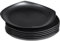Greentainer 24,1 cm Grandes assiettes en plastique incassables pour fêtes, pique-niques, camping, assiettes légères en polypropylène pour enfants, passent au micro-ondes et au lave-vaisselle, Noir