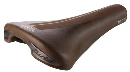 Selle Italia Turbo Bullitt - Vintage Classic City Bike Saddle Leather & Alloy Frame FeC - Brown
