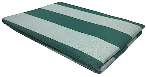 Panini Tessuti, Tenda da Sole Confezionata Righe Verdone, con Anelli brevettati in Poliestere - Misura Disponibile 145x300 cm - Ideale per Terrazzi, Verande, Balconi, Giardini