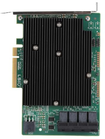 Carte HBA de Contrôleur SAS 16 Ports 12 Gbps, Carte HBA LSI SAS 9300 16I pour pour Linux pour VMware pour Freebsd