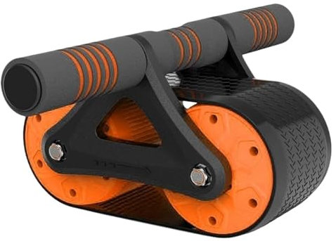 Bauchroller Bauchtrainer AB-Rollerrad Für Bauchmuskeltraining, Rumpftrainingsgerät Mit Automatischer Rückprallunterstützung Und Widerstand Bauchmuskeltrainer(Orange)