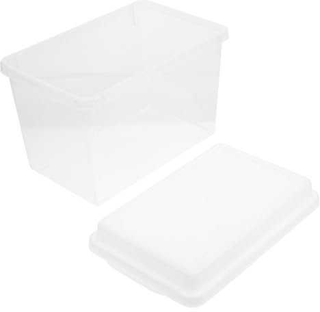 Cabilock Bread Storage Box Reusable for Kitchen Fresh Container Fridge Food Box Take Away Lid for Bread Bag Storage and Organization
