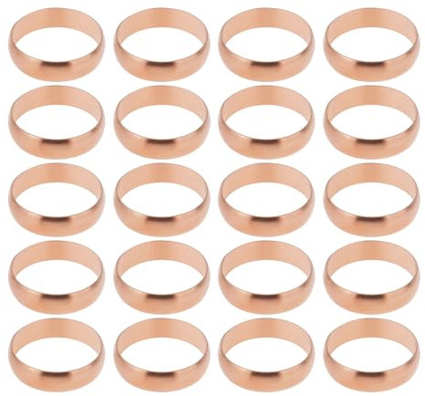 VGOL Lot de 20 Olives de Compression en Cuivre de 22 Mm Manchons de Compression Embouts Adaptés Aux Raccords de Compression pour Tuyaux de 22 Mm