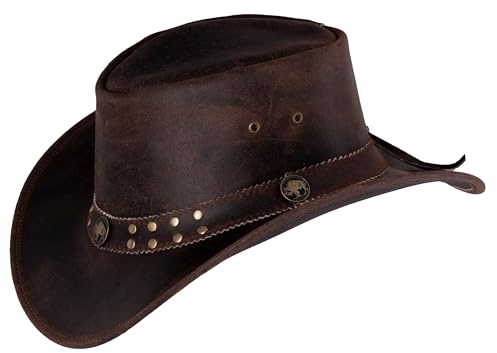 Black Forest Fox Buffalo Bill Herren Damen Western Cowboy Leder Hut