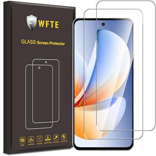 WFTE [2-Pezzi Vetro Temperato per Realme C71 Pellicola Protettiva [Durezza 9H][ Anti graffio][Anti-Impronte][Senza Bolle] Pellicola Protettiva per Realme C71