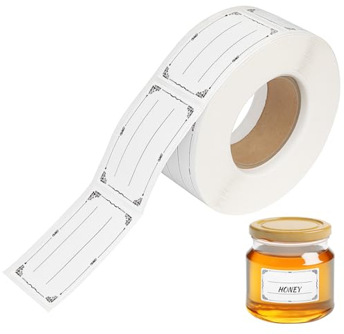 600 Etiquettes Autocollantes, Imperméable et Résistant à l'huile Etiquettes Autocollantes Personnalisées, Étiquettes Adaptées aux Pots Confiture de Conserve, Bocaux le Parfait et Aliments Surgelés.
