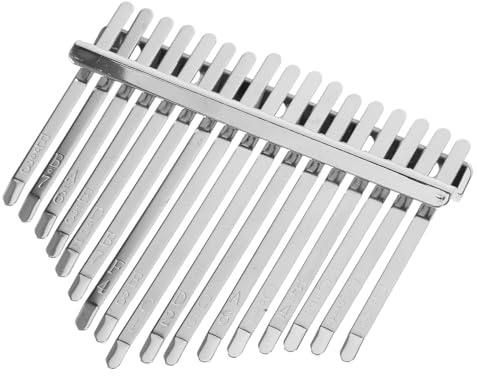 FRCOLOR Set 17 Tasti Kalimba in Acciaio al Manganese Scala Stampata, Parti Fai da Te per Pianoforte a Pollice Kalimba, Accessori per Riparazione e Musica per Principianti e Professionisti