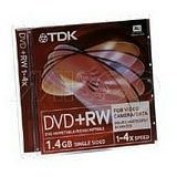 TDK DVD-RW 8cm 1,4 GB - DVD+RW vírgenes (1,4 GB, DVD-RW, 80 mm, Caja de Joyas, 2X)