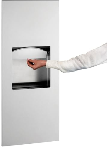 Bobrick B-36903 TrimLineSeries - Dispensador de Toallas de Papel Empotrado/receptáculo de residuos, Acero Inoxidable Satinado