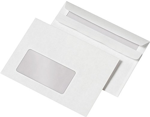 2000 Briefumschläge DIN C6 114 x 162 mm mit Fenster SK Versandtaschen weiss dimapax