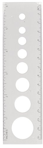 RAYHER â€“ 71933000 â€“ Quilling Lineal 16 x 4,5 cm mit Kreis Schablonen D