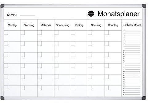 Bi-Office Maya Magnetisch Monatsplaner Schwarz & weiß 60x40cm