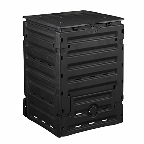 Nature Composteur en Plastique Noir 300L