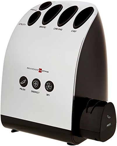 BRANDANI Techno Collezione affilacoltelli sterilizzatore/ABS/Acciaio, Grigio, Taglia Unica