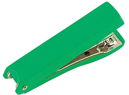 Alevar Mini Cucitrice a Pinza in Plastica, Formato 9x4 cm, Monta Punto 10, Colore Verde