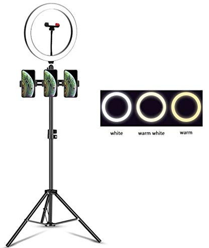 YXCKG Aro De Luz Regulable con Trípode,10.2 Selfie Ring Light, Soporte para Teléfono Celular para Transmisión En Vivo, Video De Youtube, Maquillaje, Fotografía, Vlog (Color : Type B)