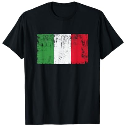 Vintage Italian Banner Fan Italy Flag Italia Retro T-Shirt