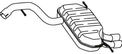 VEGAZ Rear silencer VS-587 TIGUAN (5N_) 1100 mm