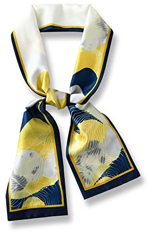 LumiSyne Seidenschal Damen Skinny Schal Polka Dots Gedruckt Paisley Muster Klassische Retro Stil Satin Krawatte Schal Schmaler Lange Halstuch Dekorative Bandana Kopfschmuck Stirnbänder Haarband Ribbon