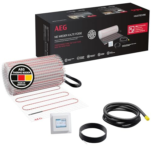 AEG 205819 Set di Riscaldamento Elettrico a Pavimento Termico Comfort Turbo, Bianco, 2,5 m²