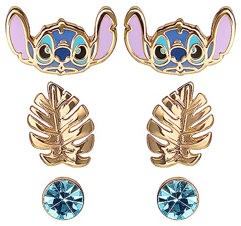 Disney Lilo & Stitch Blue and Gold Coloured 3 Piece Earring Set SF00262YRQL.PH